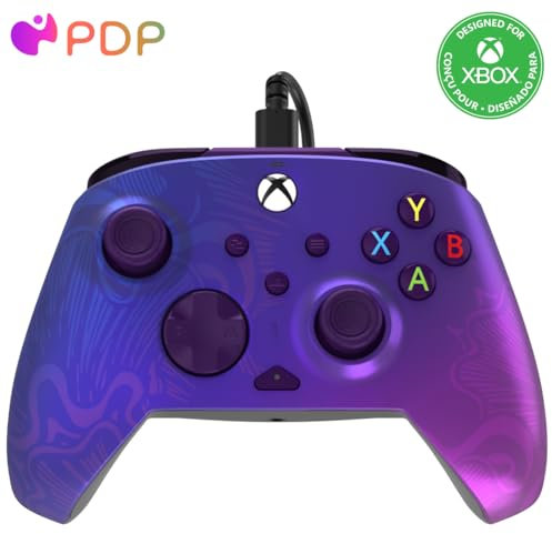 PDP REMATCH XBOX verkabelt Controller lila Fade für XBOX Series X|S, XBOX One, Offiziell Lizenziert