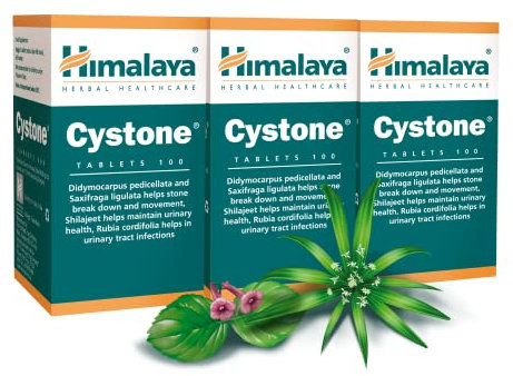 Himalaya Cystone, Urinary Tract Support Herbal Supplement for Men and Women - for Kidney Stone Cleanse and Support - 100 Capsules, 3 Pack