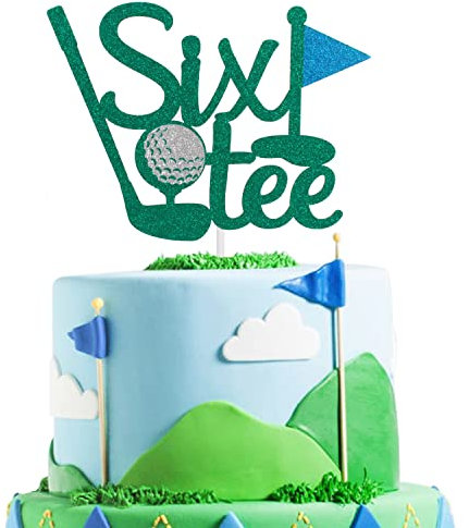 Sixtee Golf Happy 60th Birthday Cake Topper - Happy Retirement Golf Ball Cake Topper For Men Sports 60th Birthday Party Supplies - Golf 60th Birthday Party Decoration for Golfer Fans