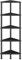 HOOBRO Scaffale Libreria ad Angolo, Scaffale a 5 Livelli, con Struttura Metallica in Stile Industriale, Organizzatore Espositore per Piante, per Piccolo Spazio, Nero EBK33CJ01