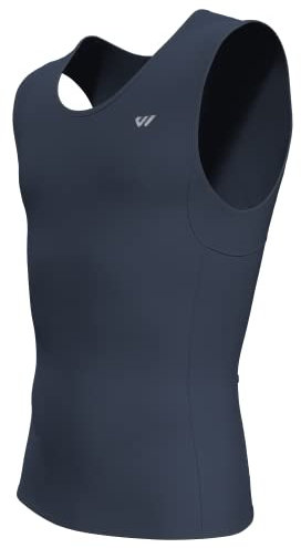 Lo.gas Ärmelloses Radtrikot Herren, Rennrad Trikot Leichtgewicht und Atmungsaktiv, Fahrradtrikot mit Gesäßtasche, Grau Blau, XL