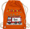 Turnbeutel Rucksack - Feuerwehrauto Motiv I Leiterwagen Geschenk Feuerwehr I Löschzug - Unisize - Orange - beutel für wechselkleidung kinder kinderturnbeutel kindergarten jugendfeuerwehr name