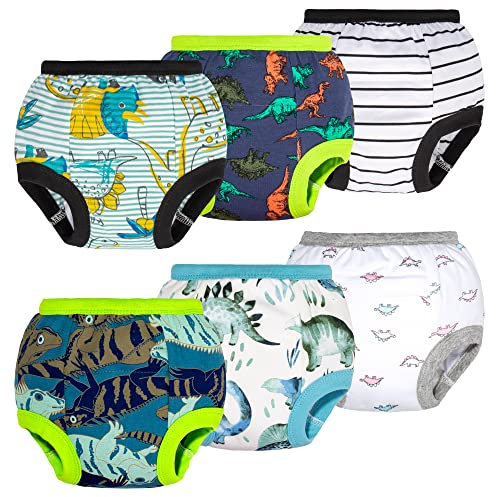 BIG ELEPHANT Kleinkind-Töpfchen-Trainingshosen - 6er Packung aus 100% Baumwolle für Baby-Jungen-Unterhosen, 12-24 Monate