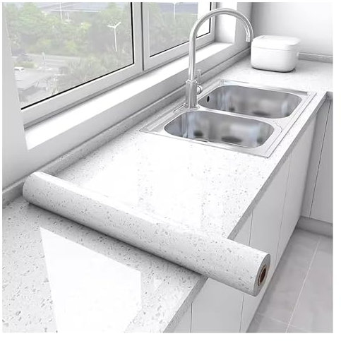 Ultra -thick Marble Peel and Stick Wallpaper Furniture Sticker,Self-Adhesive Film Countertop Covering,Wallpaper Removers Countertop Contact Paper,Vinyl Wrap for Countertops ( Color : #5 , Size : 1.22x
