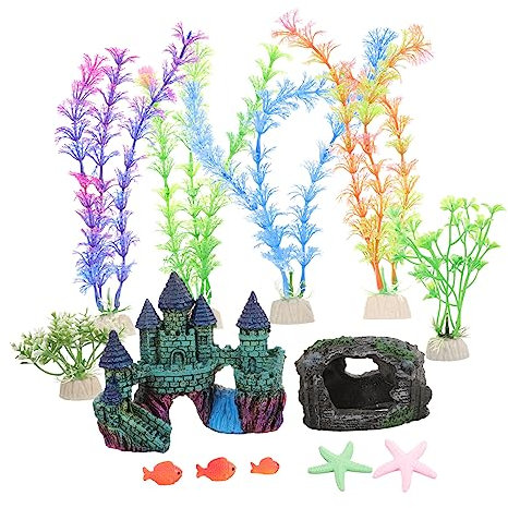 BESPORTBLE 45pcs Fish Tank Decorations Fish Tank Aquarium Accessories Artificial Plants for Vivid Decor