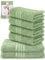DecoHomeTextil Handtuch-Set 4 Handtücher, 2 Badetücher in Salbeigrün aus 100% Baumwolle, hochwertig, kuschelweich und saugstark