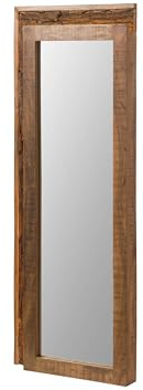 MASSIVMOEBEL24.DE | Wandspiegel Akazie 56x8x150 Natur lackiert BARK #122, Farbe:Natur lackiert, Größe:56x8x150 cm (BxTxH)