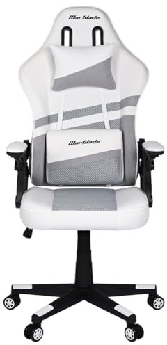 T-LOVENDO.ES - Silla Gamer Gaming Profesional, Ergonómica, de Tela Transpirable y Antimanchas, Reposabrazos Abatibles. para Adultos. Altura Regulable, Giratoria.