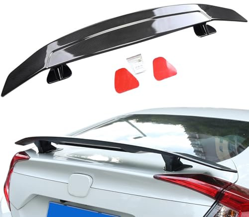Car Universal Rear Spoiler Fit for Hatchback,Rear Trunk Wing Racing Spoiler - Quick Install, Improve Car Stability, Save Fuel Consumption