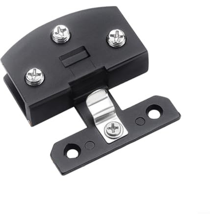 SMZhomeone Glastürscharnier Schrank Vitrine Torklemme Für Möbelbeschläge Scharniere Glastüren Schränke Für 7-8 Mm Glas Zinklegierung(Black)