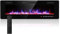 kamulouk 50/127cm Electric Fireplace, Wall Mounted/Recessed/Freestanding, with Remote & Screen Touch Control 12 Flames Color LED Light, Fireplace Heater, Crystal & Log Set Black 50inch