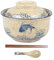 Henrrida Ceramic Ramen Bowl Set with Chopsticks and Spoon, Japanese Style, 750ml Capacity