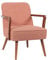 SVITA Tuva Loungesessel Akzentstuhl Einzelsofa mit Armlehnen gepolstert Vintage modern skandi Wohnzimmer Schlafzimmer Esszimmer Terracotta