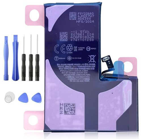 XITAIAN 3.87V 12.38Wh 3200mAh A2866 Ersatz von Akku für iPhone 14 Pro mit Tooltik