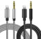 Leikedun 2 Stück Auto AUX Kabel für iPhone 1 Meter, Audiokabel auf 3.5mm Audio für iPhone 14/14 Pro/14 Plus/13/13 Pro Max/12/11/X/XS/XR/8 Car Audio, Kopfhörer, Lautsprecher (A)