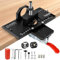 35mm Metal Concealed Hinge Jig, Concealed Door Hinge Jig with Quick Clamp and Dust Vacuum Adapter Cabinet Hinge Jig Hinge Hole Drilling Jig for Woodworking Door Cabinet Hinges Mounting Tool