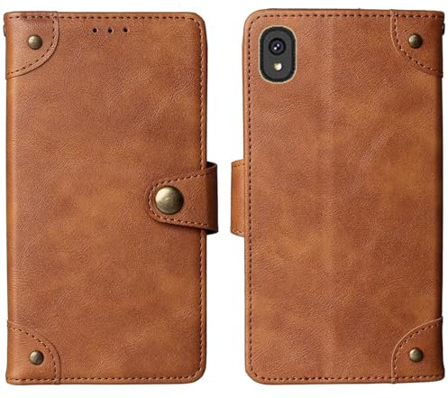 Tnviud in Vera Pelle Stand Portafoglio Cover Per Bigme HiBreak E ink 5.84 Premium Caso Case Copertina Custodia Guscio Gel Protettiva (Marrone)