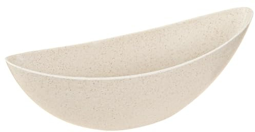 Viana Pflanzschiff Beige Kunststoff Pflanzschale Deko 28x9x9cm 1 Stück