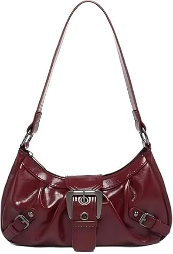 TJHDSF Y2K Bag, Vintage Tasche, Vintage Bag, Damen Umhängetasche PU-Leder | Y2K Tasche, Vintage Handtasche Damen, ästhetische Punk-Stil Tasche, 2000s Retro Design, Geschenkidee