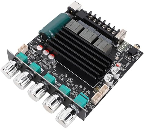 RiToEasysports Powerful 2.1 Channel Amplifier Board 5.1 With Subwoofer Port, High Power 100W+100W+200W Module for Home Theater, Multiple Expansion Ports, Reliable Safety Features