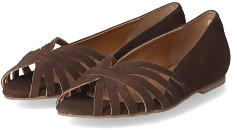 Copenhagen Shoes CS8567-004 Dark Brown Damen Klassische Ballerinas Rauleder in braun - Gr. 36