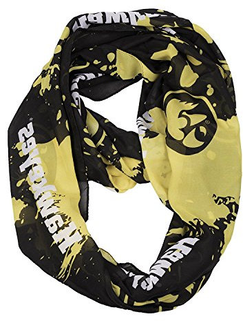 Littlearth NCAA Iowa Hawkeyes Silky Spatter Infinity Scarf