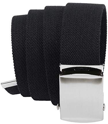 Harrys-Collection Elastischer Stoffgürtel 40mm Breite!, Farben:uni schwarz
