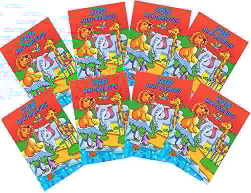 Libetui 8 Malbücher Kinder Malbuch Tiere Zootiere Malhefte für Kinder Thema Zoo Mitgebsel Kindergeburtstag Gastgeschenke Geburtstag Hochzeit