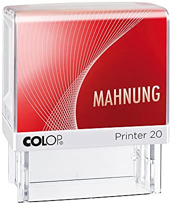COLOP Printer 20 Text-Stempel MAHNUNG, Abdruck rot, für sofortigen Einsatz