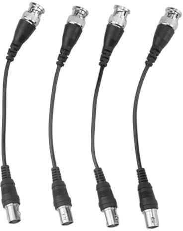 BGTXINGI 4PCS BNC Coaxial Crimper Jumper Connector Cable RG174 BNC-59 Male to Female Nickel Plated Coupler Extension Coaxial Cable with Copper Pin for Broadcast Video and Camera