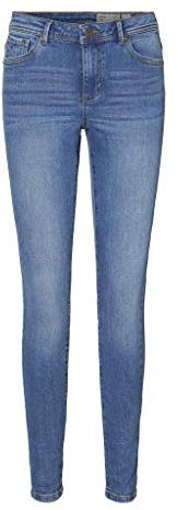 VERO MODA Damen Vmtanya Mr Piping Vi349 Noos Skinny Jeans, Blue Denim, XL 34L EU