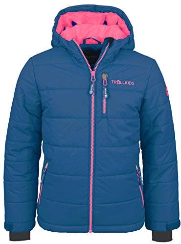 Trollkids Kids Hemsedal Snow Jacket 176, Midnight Blue/Coral