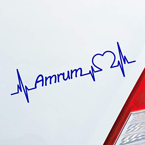 Hellweg Druckerei Amrum Herz Puls Insel Island Nordsee Liebe Love Auto Aufkleber Sticker Heckscheibenaufkleber