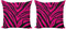ABAKUHAUS Teen Zimmer Dekokissen Kissenbezug 2er Pack, Hot Pink Zebra-Haut, Modern Accent Doppelseitiger Digitaldruck, 45x45, Magenta Schwarz