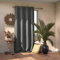 AmeliaHome Blackout Vorhang 140x270 cm Graphit 1 St. Ösenschal Verdunkelungsvorhang Blickdicht Fensterdekoration Dekoschal Dekorvorhang Blackout