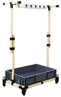 QSJY Colgador de Escobas y Fregonas Remolques móviles, escobas y remolques, remolques húmedos, vehículos de Limpieza Colgantes, Jardines/armarios/escuelas/hoteles, etc.