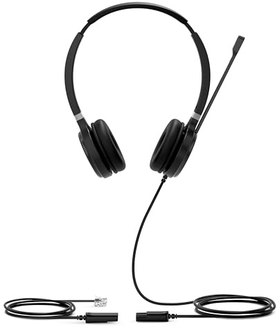 HWUSA Yealink YHS36 Dual Wired Headphones Headset with RJ9 Cord Included