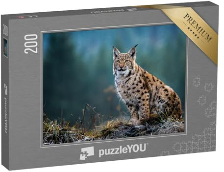 puzzleYOU: Puzzle 200 Teile „Eurasischer Luchs“ – aus der Puzzle-Kollektion Luchse, Tiere in Wald & Gebirge