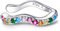 Regenbogen Ear Cuff Damen: Sterling Silber, Nicht Piercing Ohr Clip Bunt Ohrklemme Farbe Zirkonia Ear Clips, Gefälschter Durchbohrter Schmuck, Geburtstags Geschenke für Mädchen (Einzel)
