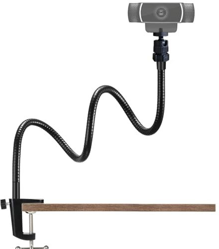 Etucro Webcam Stand 27 Verstellbare Schwanenhals Desktop Kamera Mount Hoder for Logitech Webcam C925e C922 C930 C920 C615 und mehr (1/4 Gewinde)