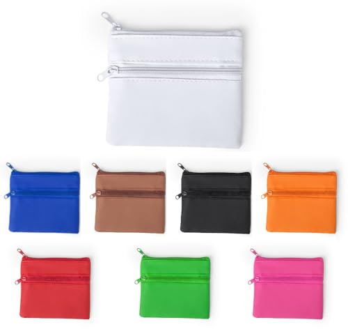 ANTEVIA - Porte Monnaie avec Double Poche léger et Robuste | Plus DE 20 MODÈLES | Homme Femme | Couleur : Blanc (Ralf Blanc)