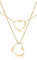 Einzelstück Schmuck Set Herz Armband Halskette I 925 Sterling Silber vergoldet I Damen Mama Geschenk Muttertag (Hearts Set Gold)