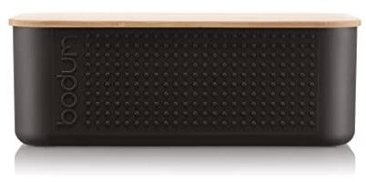 Bodum Bistro 11740-451S Brotkasten, klein, Bambusdeckel, 19 x 29 x 11 cm, bunt