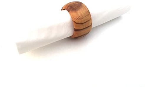 Serviettenring Serviettenhalter Holzring Tischdekoration Tischschmuck für Gäste handgefertigt aus Olivenholz