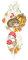 Fensterbild Herbstidylle farbig 16 x 40 cm aus Plauener Spitze Fensterdeko Fensterschmuck Bilder Handarbeit Deko Fenster