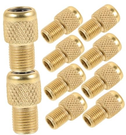 Happyyami 10st Adaptador Kernwerkzeug Reifenpumpenkonverter Französischer Adapter Zum Schrader-Adapter Kleiner Adapter Französische Pumpe Pumpenadapter Schrader Auf Adapter Fahrrad Luftpumpe
