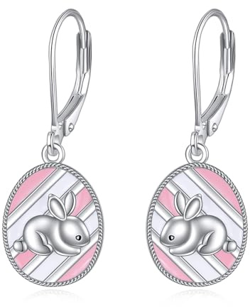 POPLYKE Tier Ohrringe für Frauen Sterling Silber niedliche Tiere baumeln Tropfen Ohrringe für Geburtstag Party Weihnachten Schmuck Geschenke