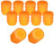 cyclingcolors 10x Ventilkappen Ventildeckel Leuchtend Phosphoreszierend Auto Motorrad Fahrrad Ventilabdeckung Radventilkappen Reifenventilkappen Autoventil-Kappen Kunststoff, Orange