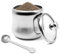 300ml Zuckerdose 304 Edelstahl Gewürzdose Haus Gewürzdose Metall Dose Küche Zuckerbehälter mit Deckel und Löffel für Gewürze, Zucker, Kaffee, Tee, Pfeffer