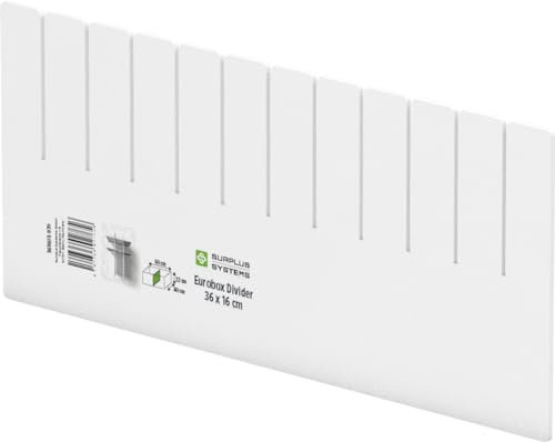 Surplus Systems Abtrenner für Eurobox 36 x 16 cm, weiß Boxen, Körbchen & Kisten